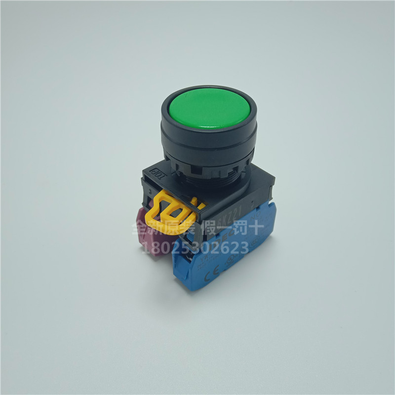 全新原裝IDEC和泉平頭自復位按鈕開關YW1B-M1E11G/02G/20GRYSWB