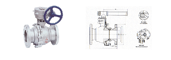 Q341F蝸輪浮動球閥